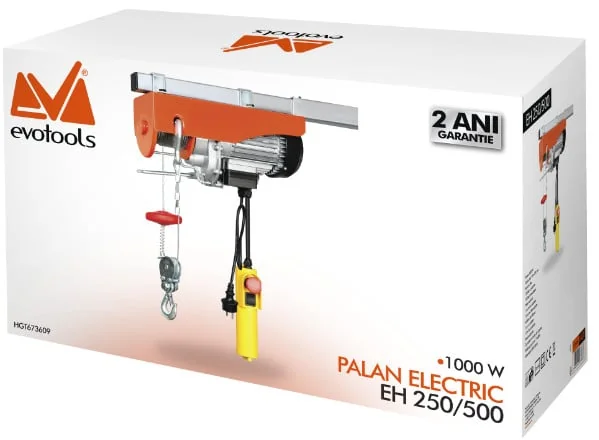Electropalan 1000W, Sarcina Maxima 500kg, Viteza 8m/min, Protectii Multiple, Epto EvoTools 673609