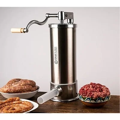 Mașina De Cârnați Verticală 6kg, 6 Palnii, Construcție Inox, Craft-Tec MX127