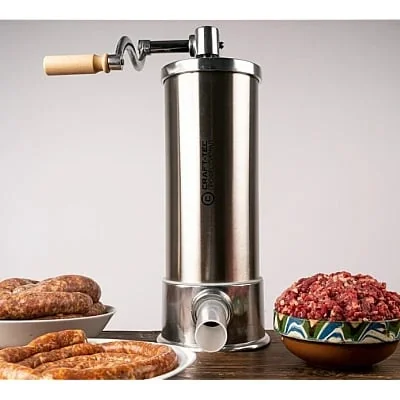 Mașina De Cârnați Verticală 6kg, 6 Palnii, Construcție Inox, Craft-Tec MX127