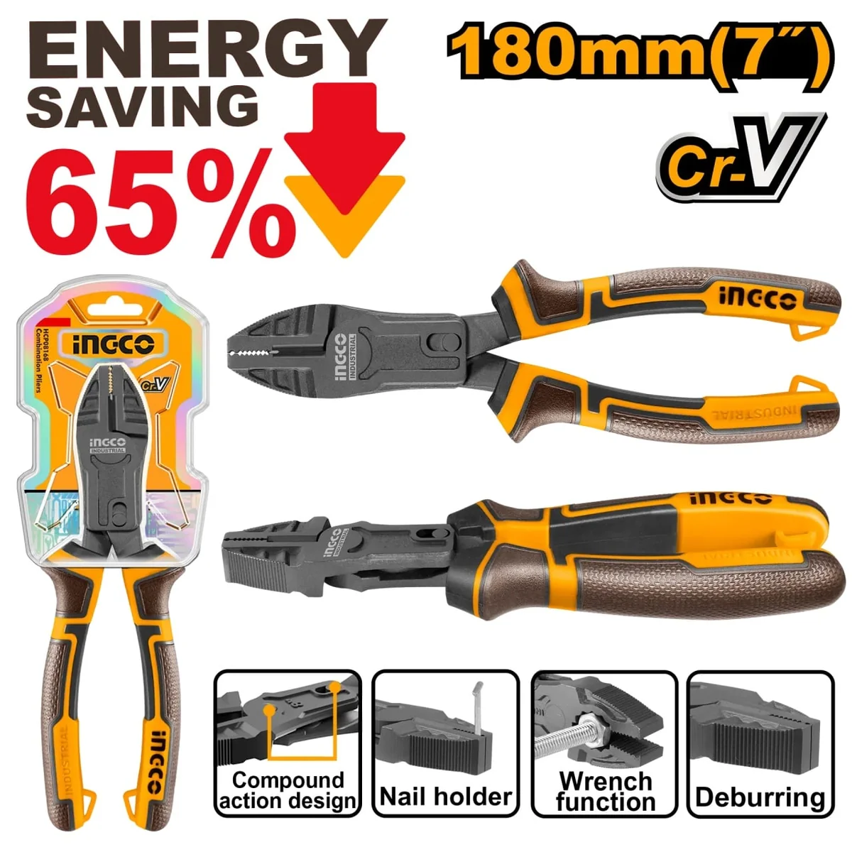 Patent Multi-Functional 180mm Ingco HCCP58180