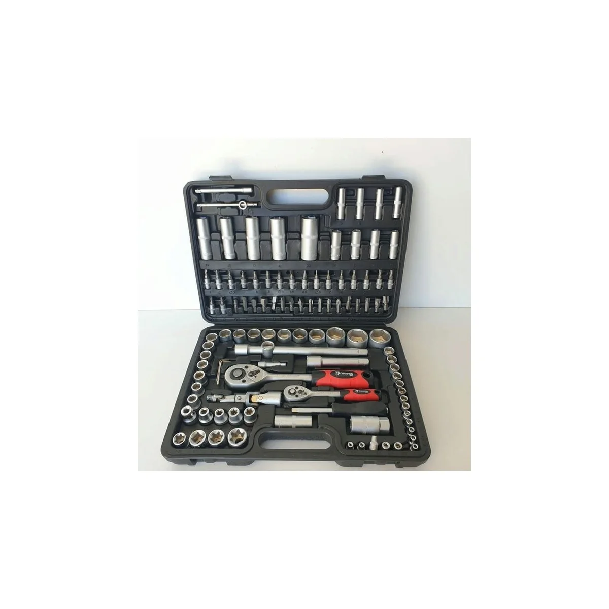 Set Trusa Chei 108 Piese Tubulare 1/4" Si 1/2", Biti, Prelungitoare, Crom-Vanadiu, Campion CMP1647
