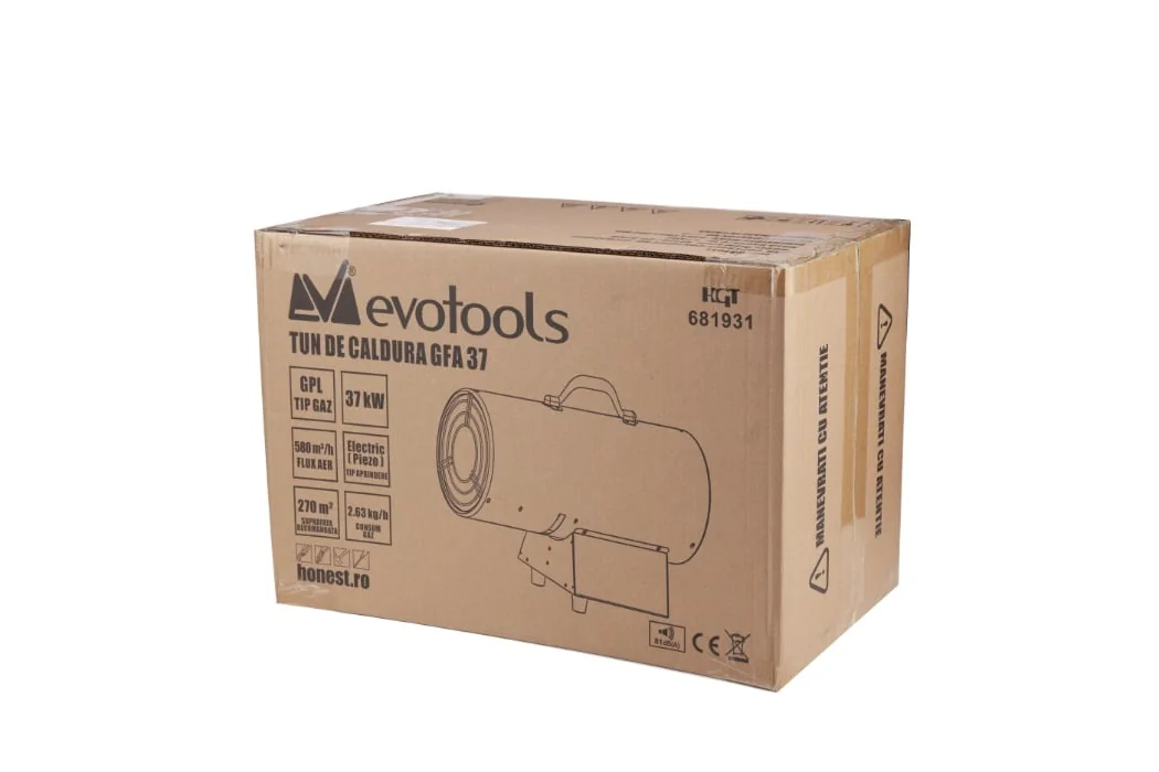 Tun De Caldura Pe Gaz GFA 22-37 kW, 270 m², Aprindere Automata Evotools 681931