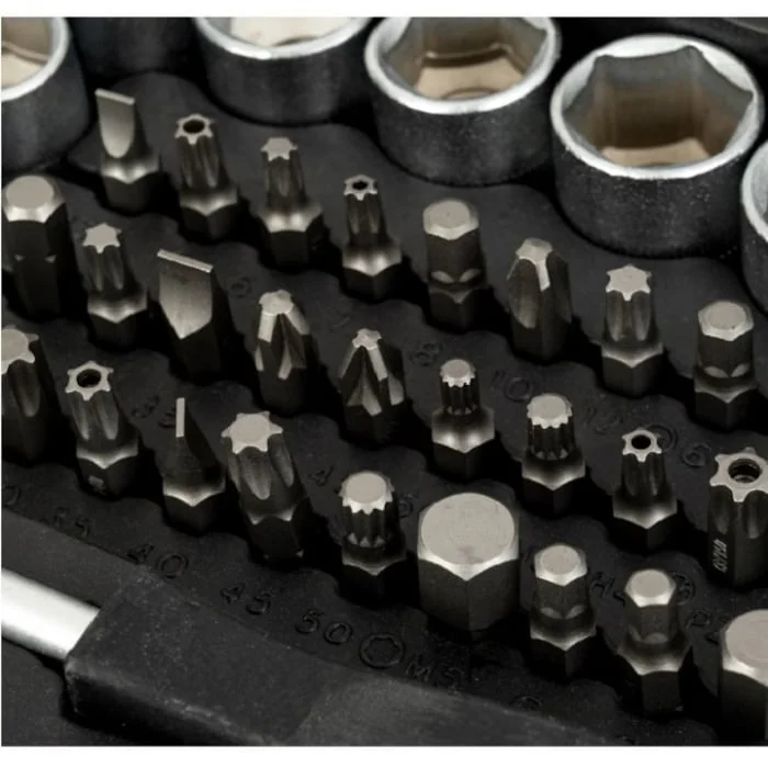 Trusa Chei Tubulare 216 Piese, Crom Vanadiu, 1/2", 1/4", 3/8", Profesionala, Craft-Tec MX946