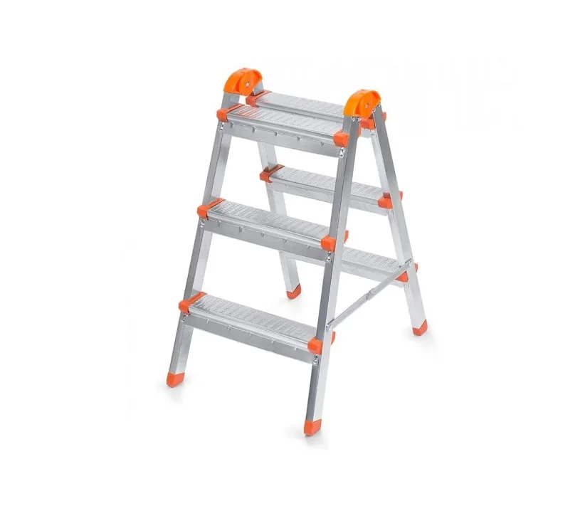 Scara Pliabila Din Otel 3+3 Trepte, 64 Cm Inaltime, 120 Kg, 3.8 Kg R3.3S