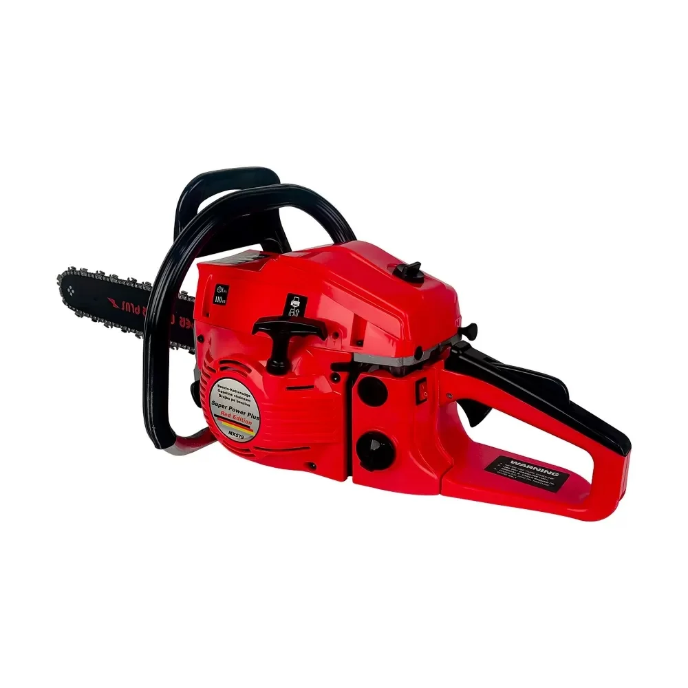 Pachet 8.8CP 58cmc Drujba Benzina + 3 Lanturi + 2 Lame + 2x Ulei Ungere Lant 1L + 2x Ulei Amestec 0.5L + 2x Bujii + Accesorii + Manusi Protectie Craft-Tec Germany, Super Power Plus Red Edition