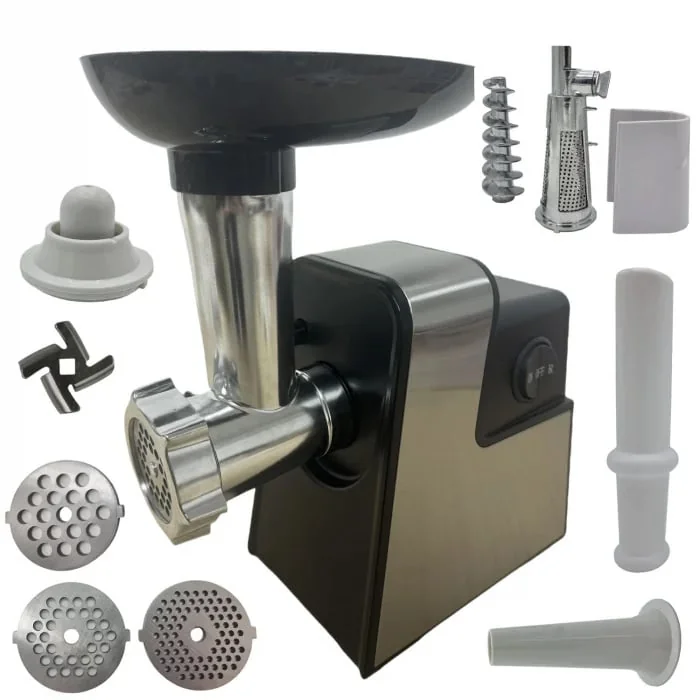 Mașina De Tocat Carne Electrică 3500W, 3 Site, Adaptor Suc Roșii, 4 În 1, Corp Aluminiu, Campion CMP1672
