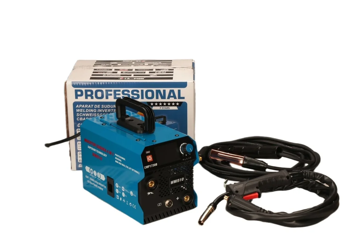 Aparat De Sudura Tip Invertor Cu Sarma 510A, MMA/MIG/MAG (TIG Optional) *CABLU Sudura 3M*, Afisaj Digital, Ventilat, URAL MASH IGBT Tehnology Ultra Hybrid Power, CMP1730B