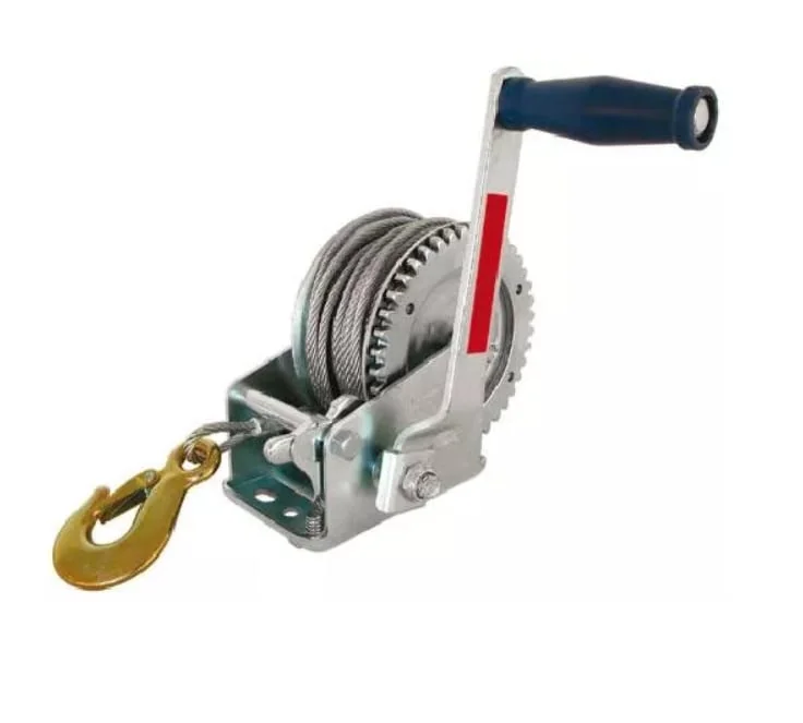 Macara Troliu Manual Cu Clichet 635 Kg / 1400 Lb, 10m Cablu Oțel B0908