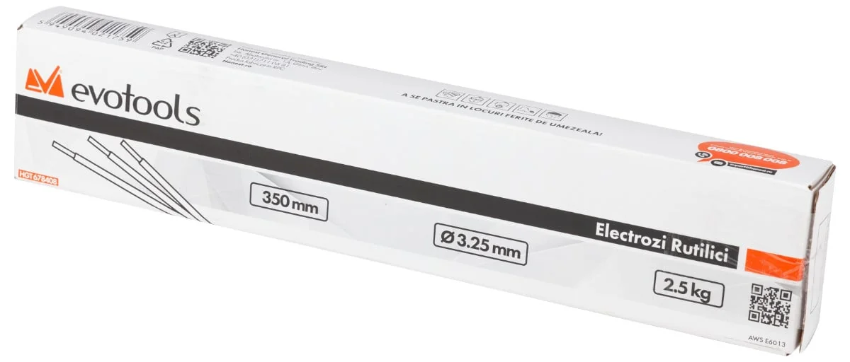 Electrozi Rutilici 2.5 x 350 Mm; 2.5 Kg Evotools 678407