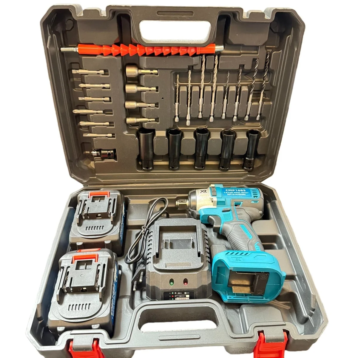 Mașină De Înșurubat Cheie Cu Impact 350Nm, Cu 2 Acumulatori 48V, 3000RPM, 3200BPM Campion Professional CMP1685