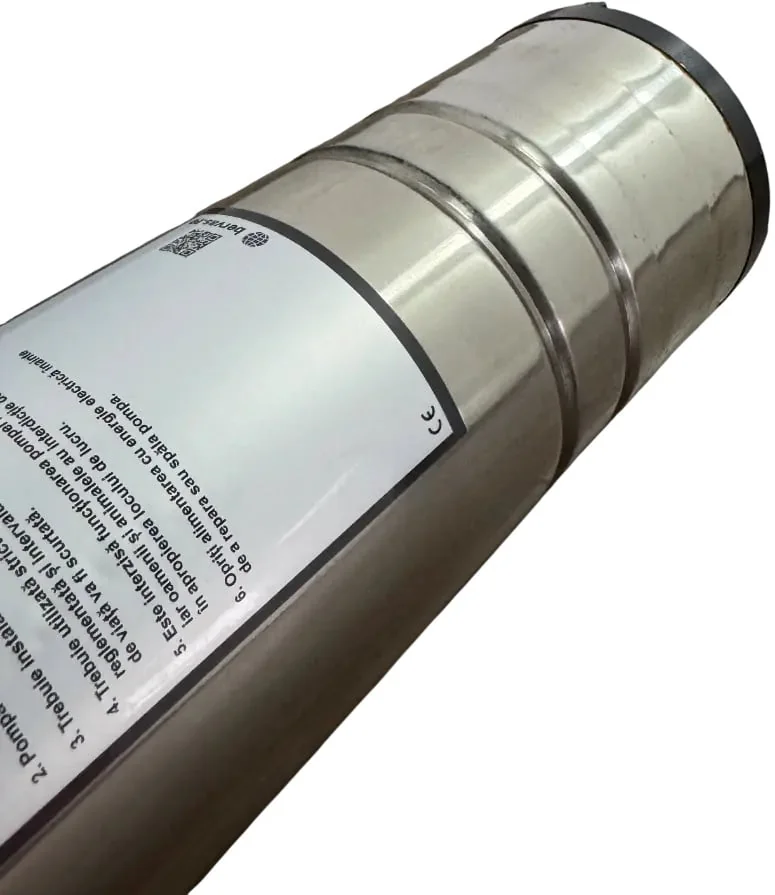 Pompa Inox Submersibila Cu Snec Fara Plutitor GW GW7182, Putere 1.1KW (1100W), Cablu 9.5m, Inaltime 51.5cm, Latime 10.5cm, Circumferinta 31cm, Carcasa Otel Inoxidabil, Pentru Apa Curata Sau Usor Murdara