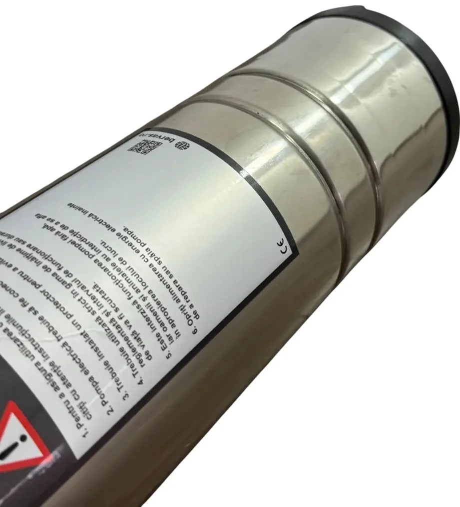 Pompa Inox Cu Snec Submersibila Cu Plutitor Automat GW GW7183, Putere 1.1KW (1100W), Cablu 9.5m, Inaltime 52cm, Latime 10cm, Circumferinta 31cm, Carcasa Otel Inoxidabil, Pentru Apa Curata Sau Usor Murdara
