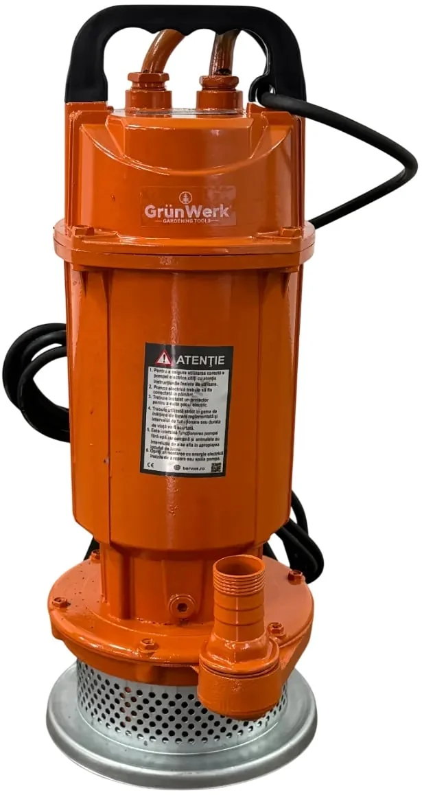 Pompa Submersibilă Apă Curată GrunWERK GW GW7173, 550W, Hmax 20M, Cu Plutitor Automat, Cablu 4M, Pentru Puti și Irigații