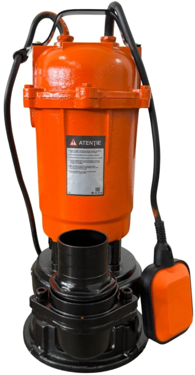Pompa Apa Murdara Submersibila FONTA Cu Tocator Si Plutitor GW GW7367, 1.1kW, 1100W, CAbLu 6.7m, Pentru Canalizare Si Fose Septice
