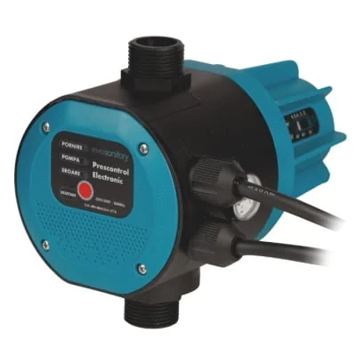 Prescontrol Electronic Cu Re(de)ductor De Presiune Încorporat Evosanitary 683640, 220-240V, 16A, 2.2kW, Pornire Reglabilă 1.0-4.2 Bar, IP65, Racord 1"