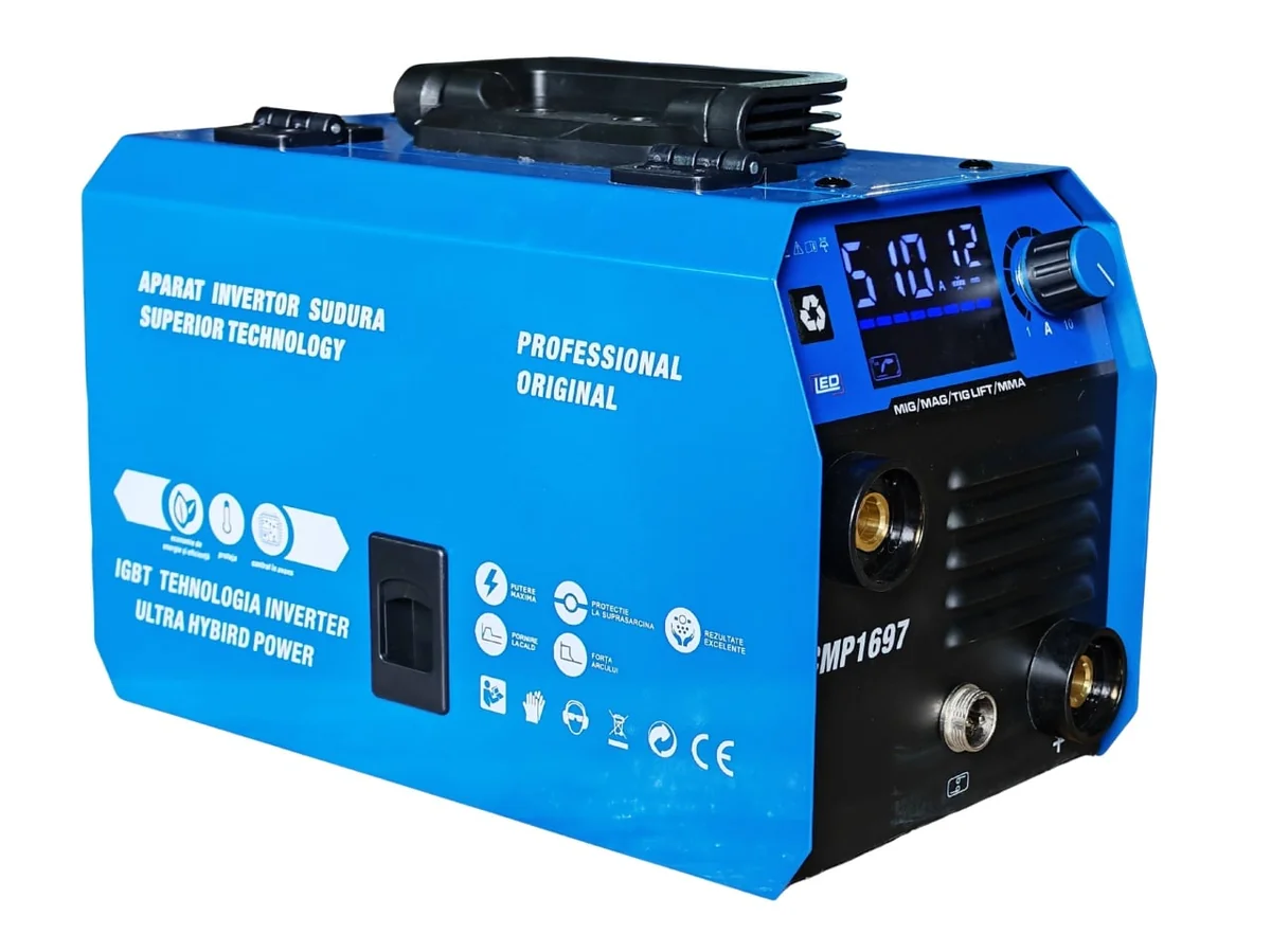 Pachet Aparat De Sudura Tip Invertor Cu Sarma 495A, 2.5KG Electrozi, X2 Sarma Sudura 1KG, Magnet Sudura, Masca Sudura Automata / MMA/MIG/MAG, Afișaj Digital, Ventilat, URALMASH IGBT Technology Ultra Hybrid Power, CMP1697