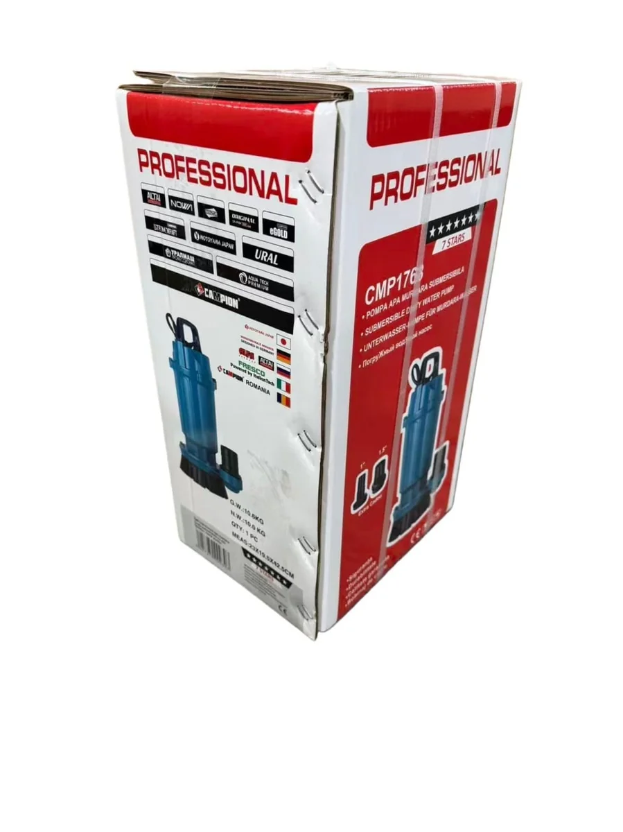 Pompa Submersibila Apa Curata Cmp1768 Qdx30-45-1.5, 1.5Kw, 2Hp, Debit 30 Mc/H, Inaltime Refulare 45m, Iesire 2" / 1.5" / 1", 2860Rpm, 110-220V, Fara Plutitor
