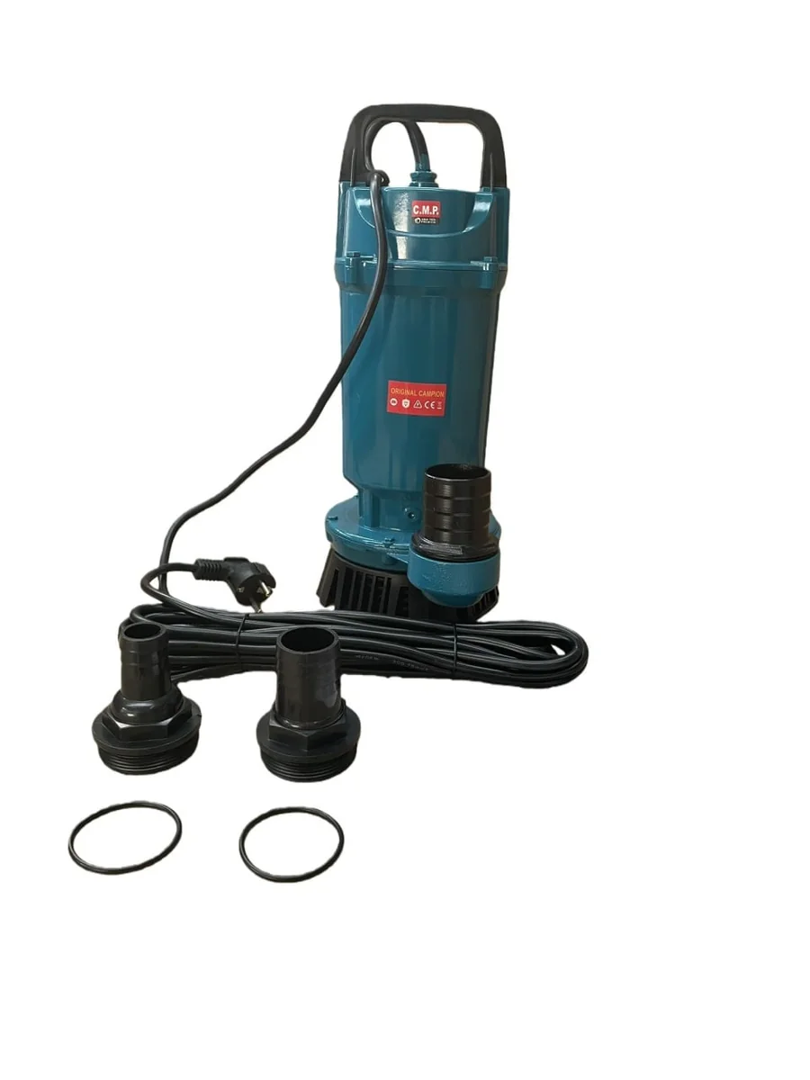 Pompa Submersibilă Apă Curată CMP1767 QDX10-35-1.1, 1.1 kW, 1.5 HP, Debit 10 MC/H, Înălțime Refulare 35 m, Ieșire 2" / 1.5" / 1", 2860 RPM, 110-220V, Fără Plutitor