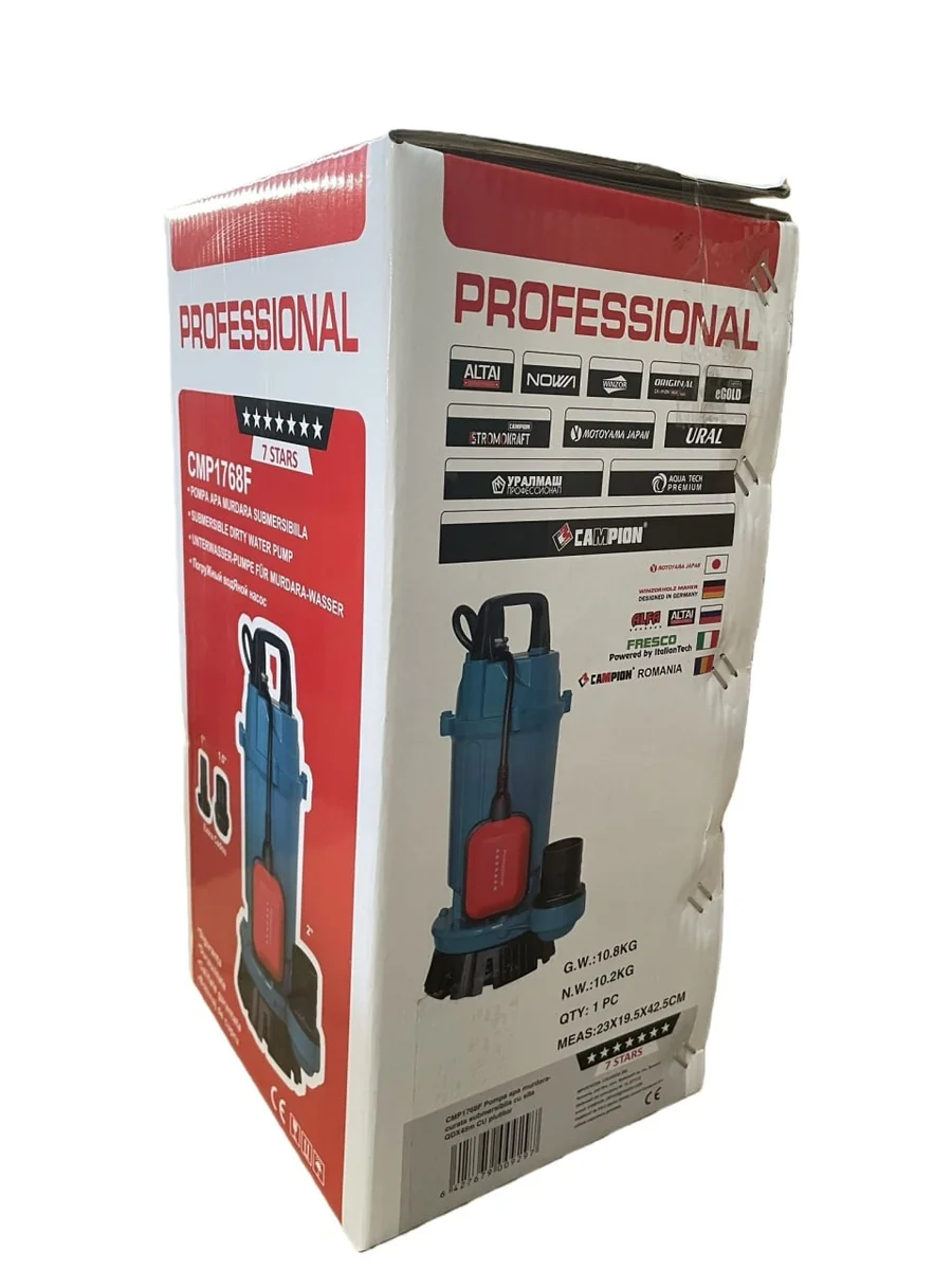 Pompa Submersibila Apa Curata CMP1768F QDX30-45-1.5F, 1.5kW, 2HP, Debit 30 Mc/H, Inaltime Refulare 45m, Iesire 2" / 1.5" / 1", 2860RPM, 110-220V, Cu Plutitor