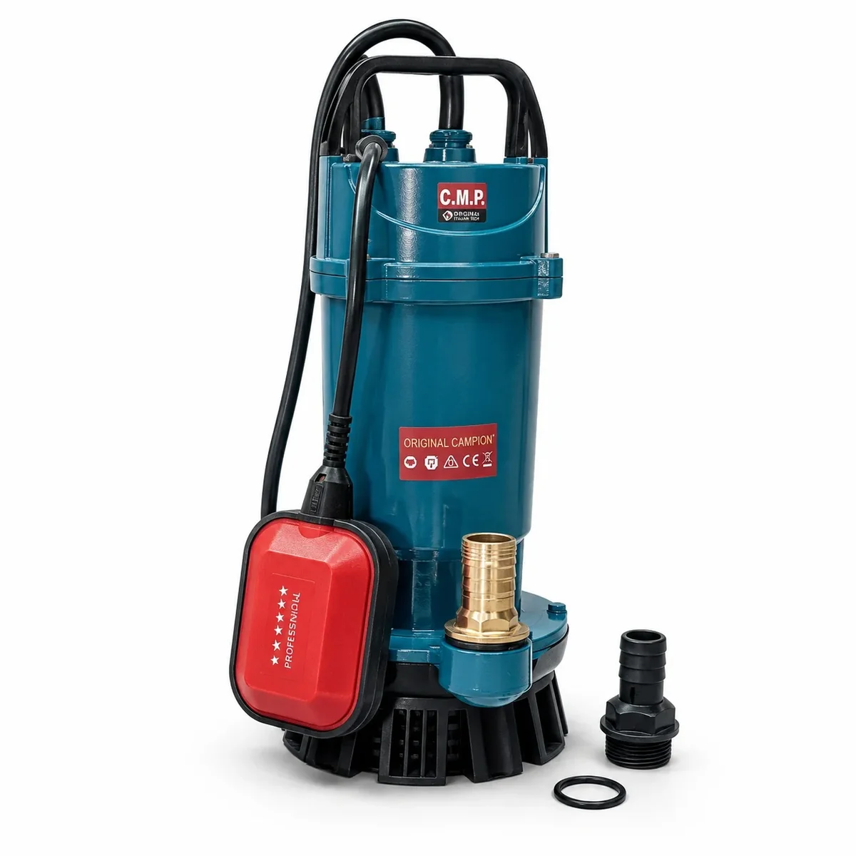Pompa Submersibilă Apă Curată CMP1766F QDX3-25-0.75F, 0.75 kW, 1 HP, Debit 3 m³/h, Înălțime Refulare 25 m, 2860 RPM, 110-220V, Cu Plutitor