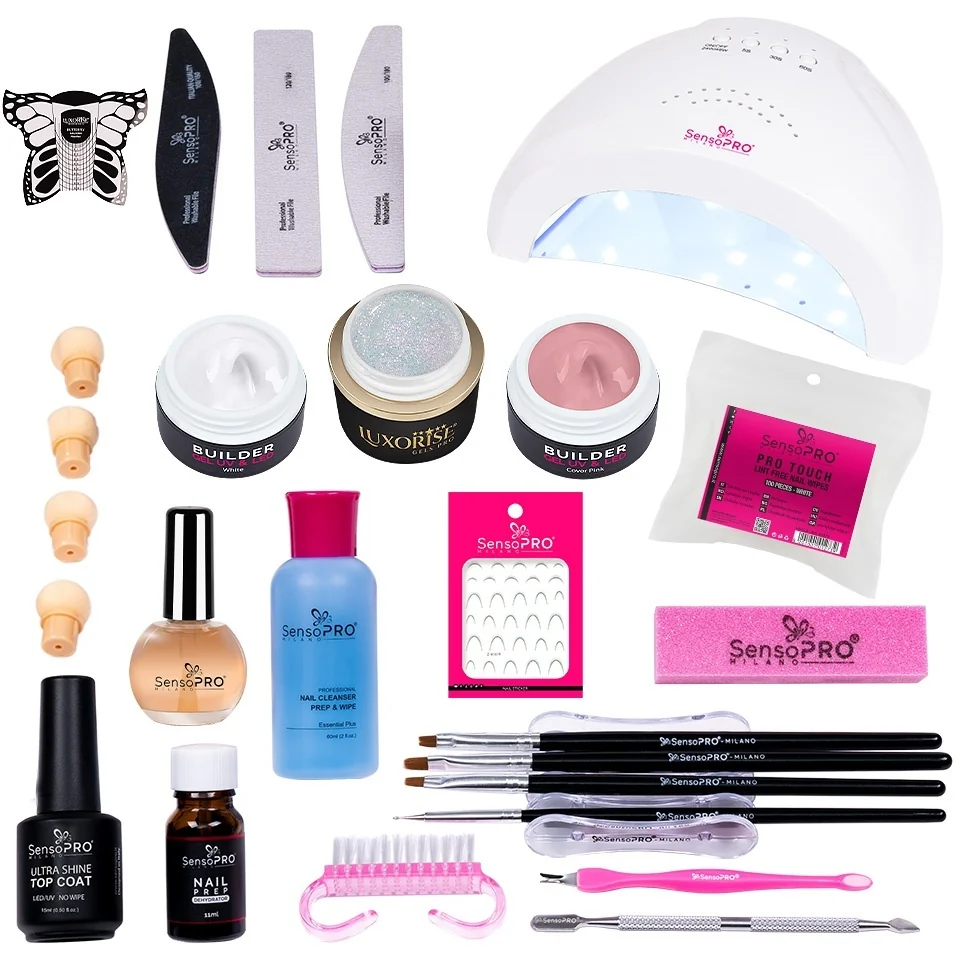 Kit Unghii Gel Manichiura French &amp; Baby Boomer SensoPRO - Promotie #05