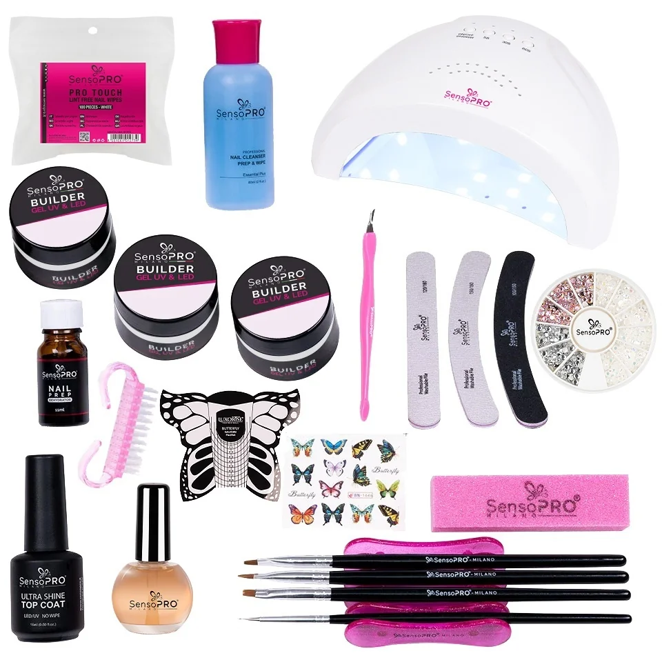 Kit Unghii Gel cu Lampa LUXORISE - Promotie #04