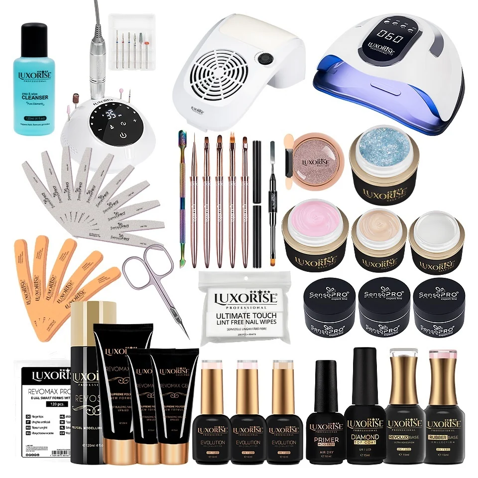 Kit Unghii False cu Gel & Polygel, Oja Semipermanenta PRO101