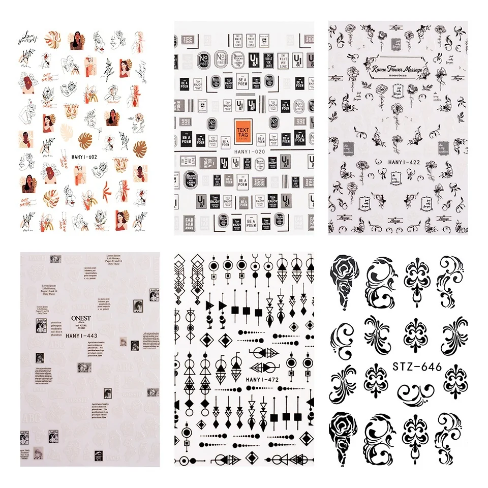 Set Nail Art Graphic Edge