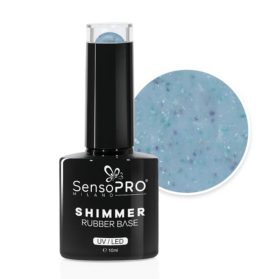 Shimmer Rubber Base SensoPRO Milano - #52 Spoty Sky, 10ml