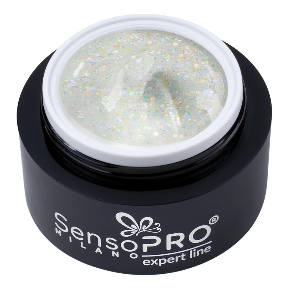 Gel Constructie Unghii Expert Line SensoPRO Milano - Water Glitz 30ml