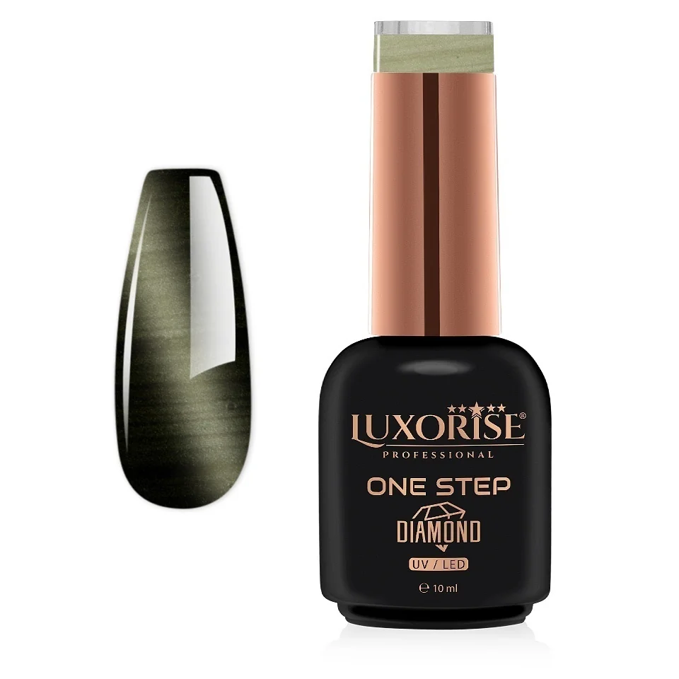 Oja Semipermanenta One Step Diamond Cat Eye LUXORISE - Ashen Olive, 10ml
