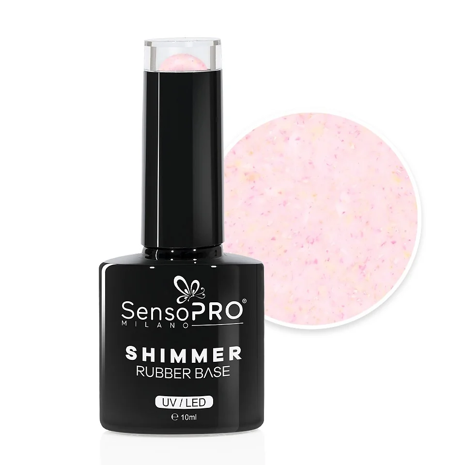 Shimmer Rubber Base SensoPRO Milano - #36 Beaded Bliss, 10ml