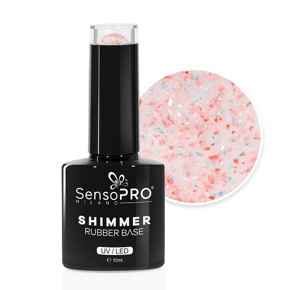 Shimmer Rubber Base SensoPRO Milano - #40 Spotlight Style, 10ml