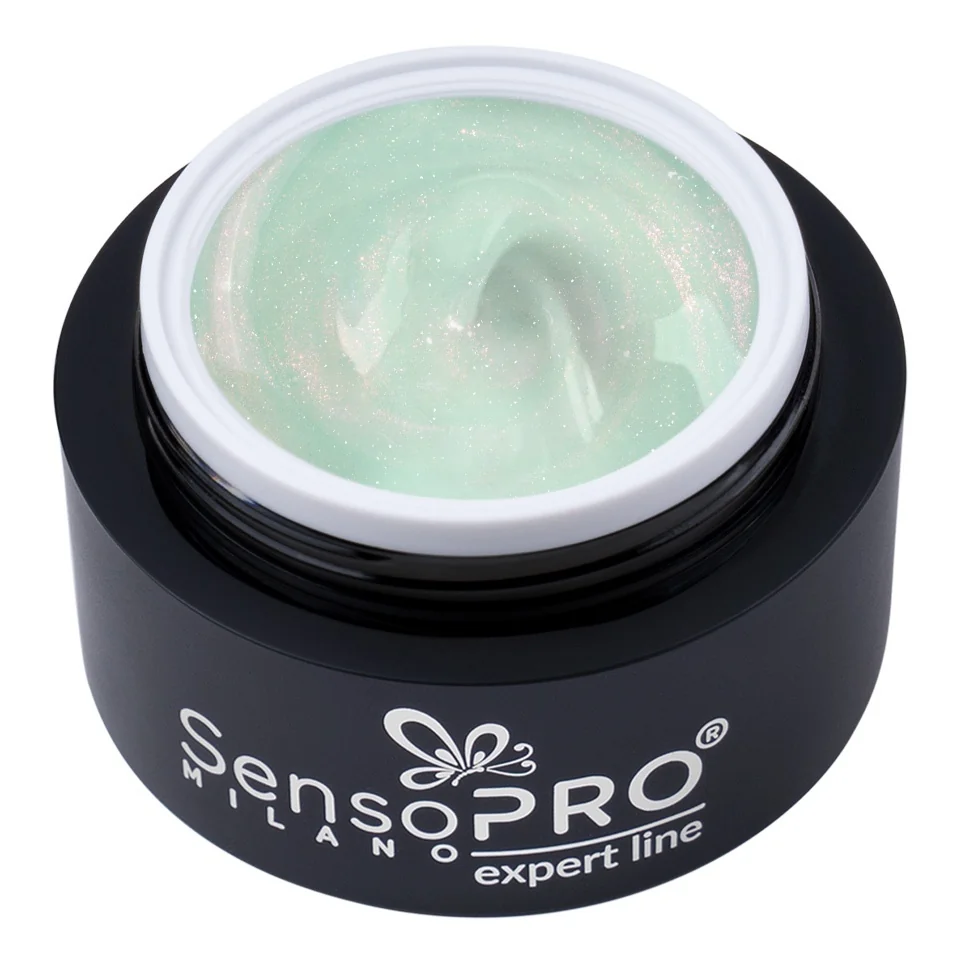 Gel Constructie Unghii Expert Line SensoPRO Milano - Aqua Shimmer 15ml