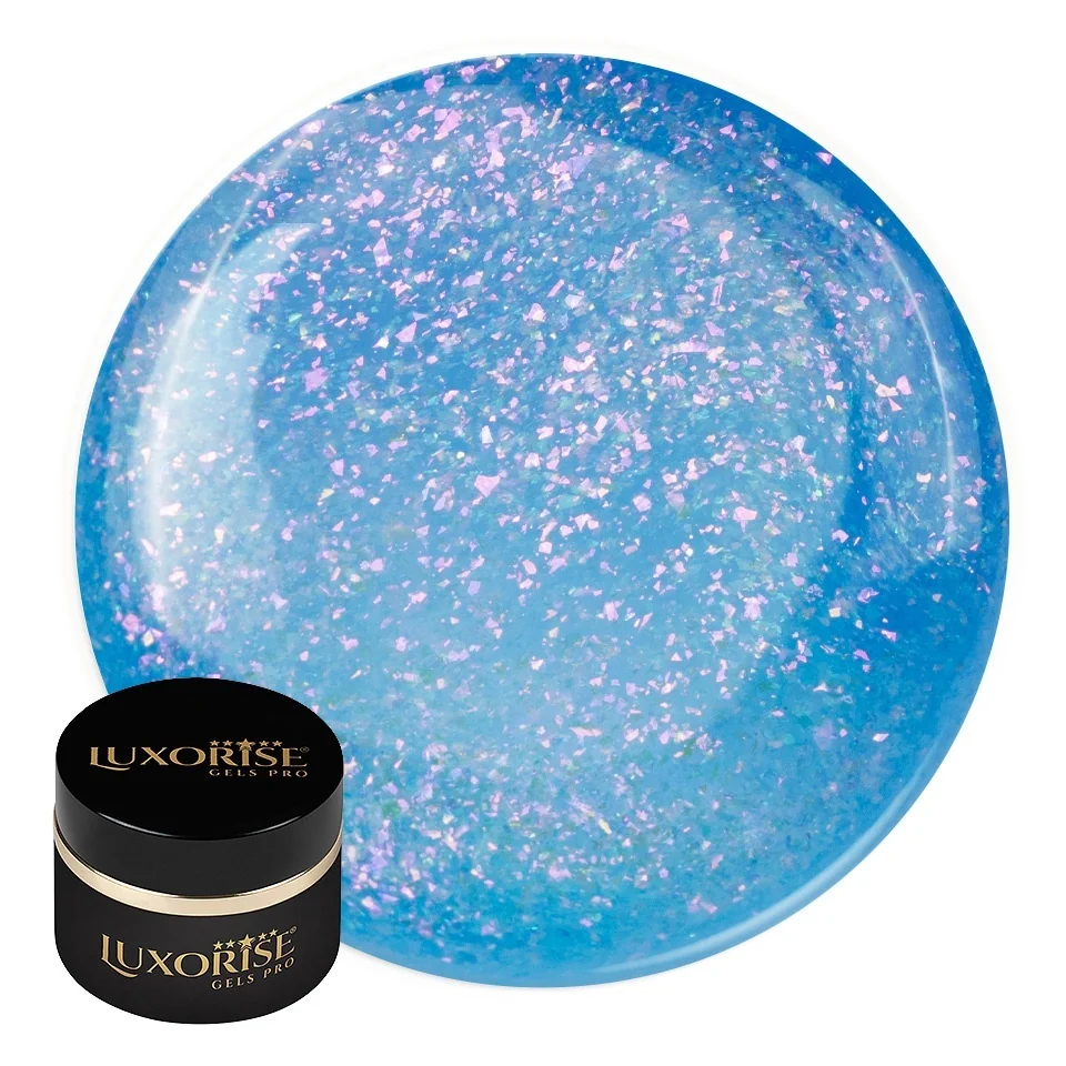 Gel UV Constructie Unghii RevoFlex LUXORISE 30ml, Azure Mirage