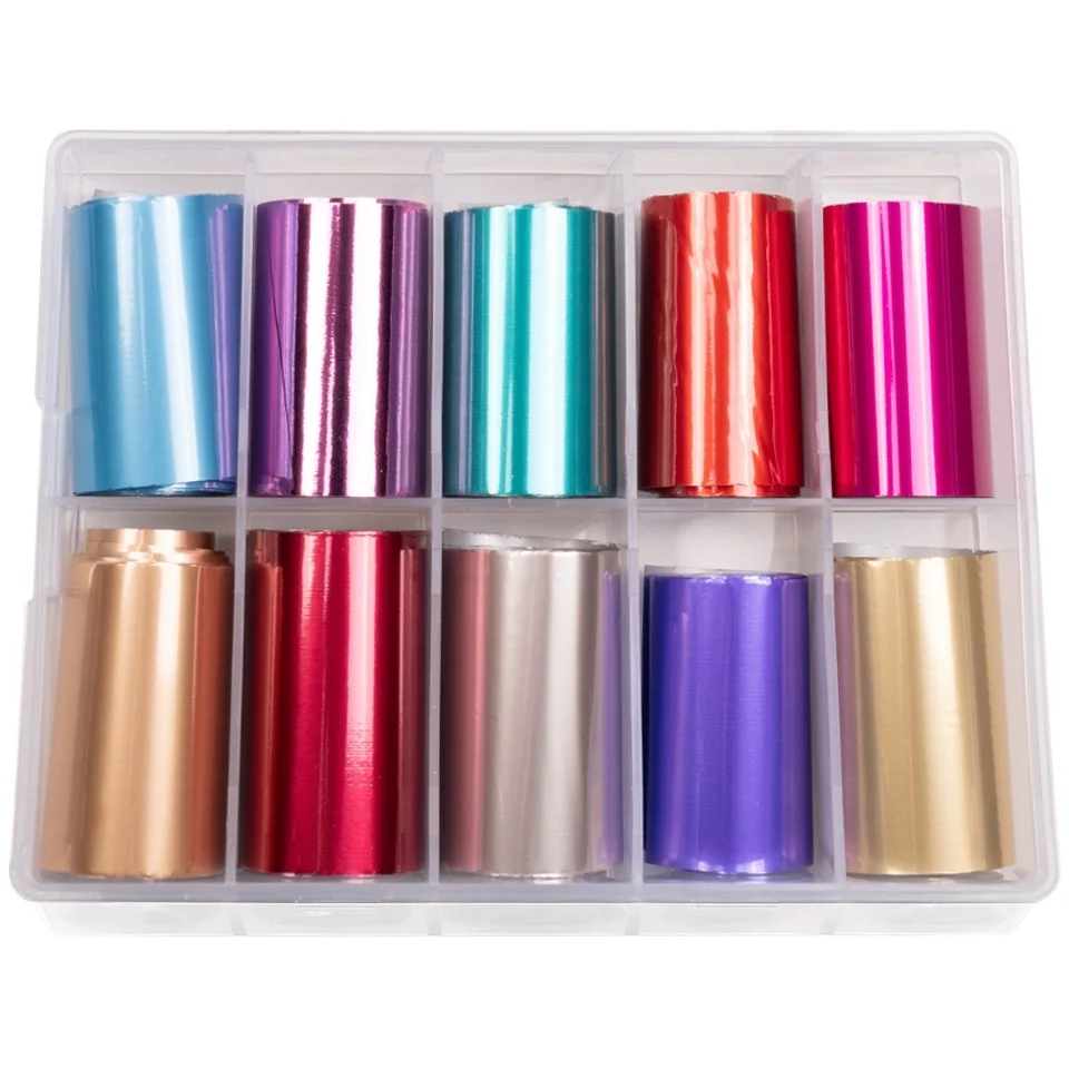 Set Folii Transfer LUXORISE Rainbow Mirror, 10 buc