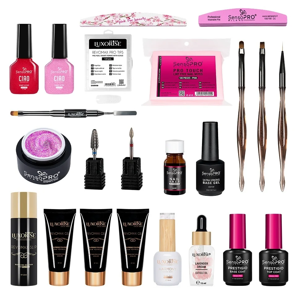 Kit Unghii cu Polygel & Gel LUXORISE - PRO110