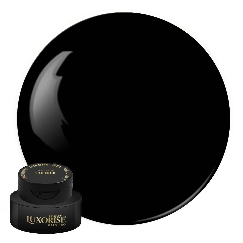 Gel UV Nail Art Babyboomer LUXORISE Cushion Ombre Velvet - Silk Noir, 2ml
