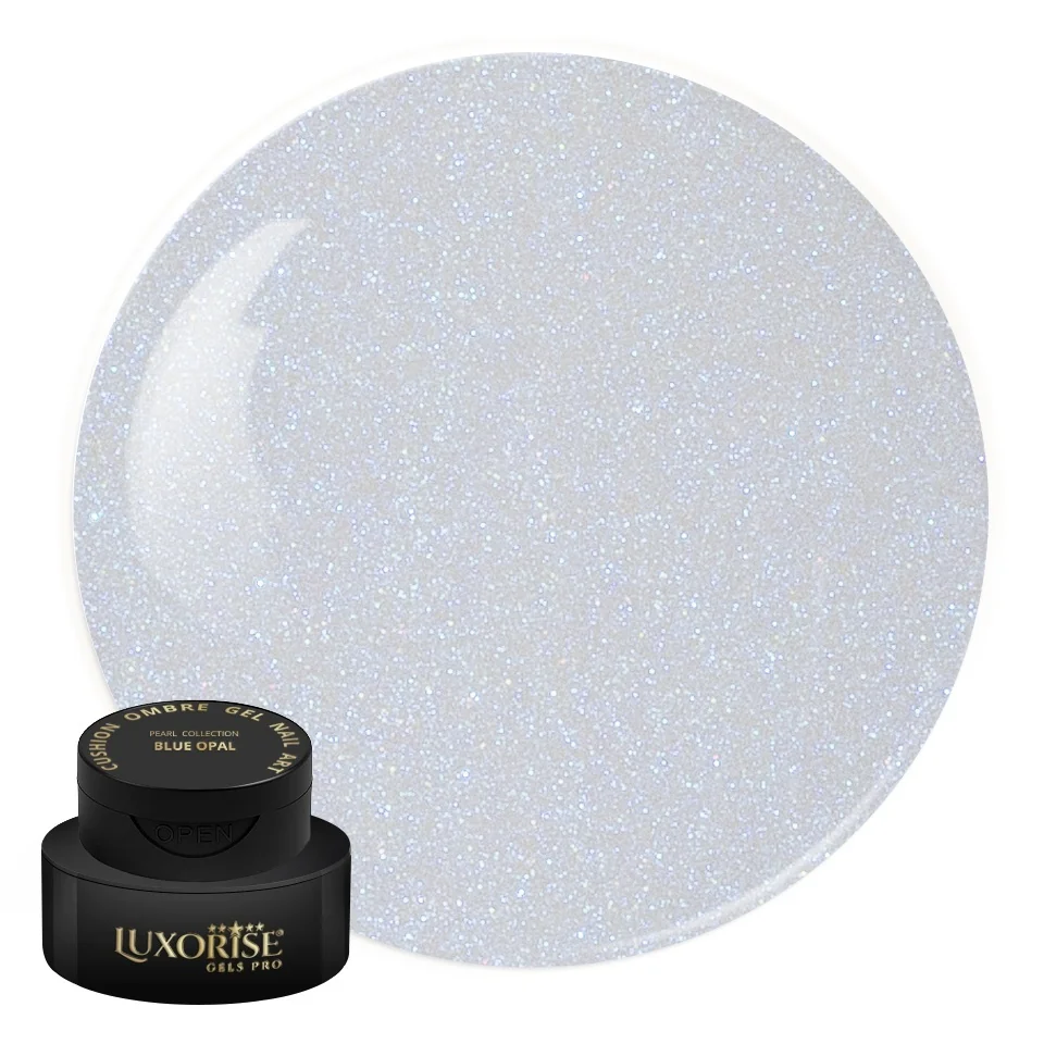 Gel UV Nail Art Babyboomer LUXORISE Cushion Ombre Pearl - Blue Opal, 2ml
