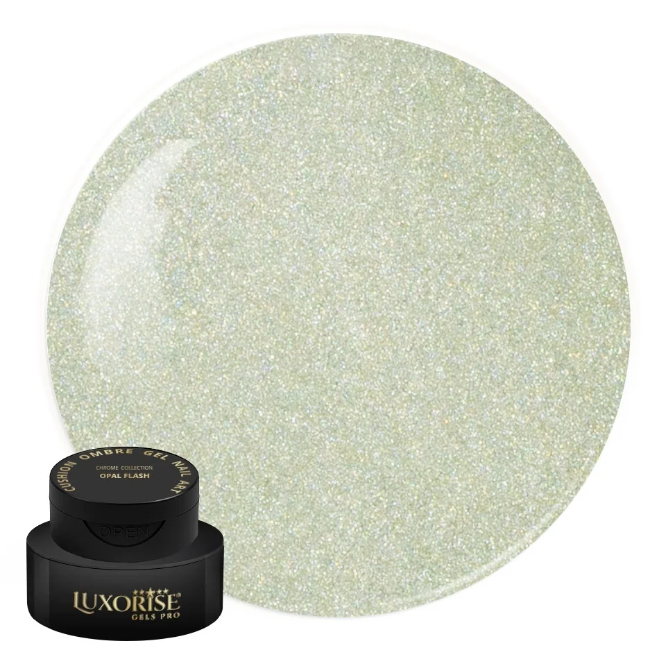 Gel UV Nail Art Babyboomer LUXORISE Cushion Ombre Chrome - Opal Flash, 2ml
