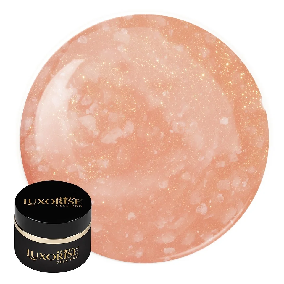 Gel UV Constructie Unghii RevoFlex Blooming Grace LUXORISE 15ml, Amber Blush