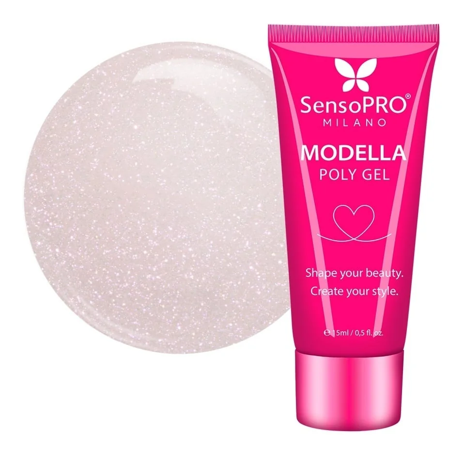 Polygel MODELLA SensoPRO Milano - Blush Pearl, 15ml