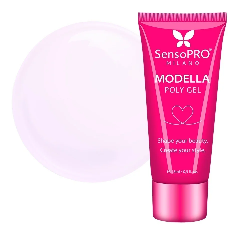 Polygel MODELLA SensoPRO Milano - Rose Cloud, 15ml