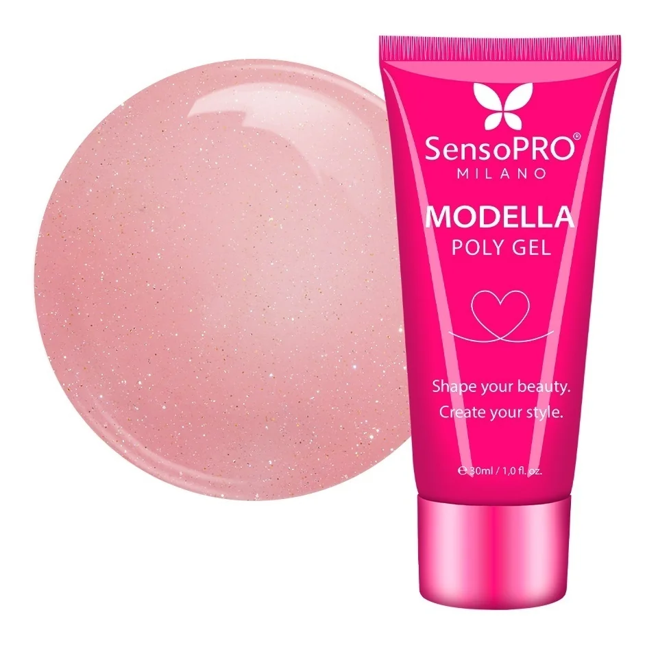 Polygel MODELLA SensoPRO Milano - Rosé Glow, 30ml