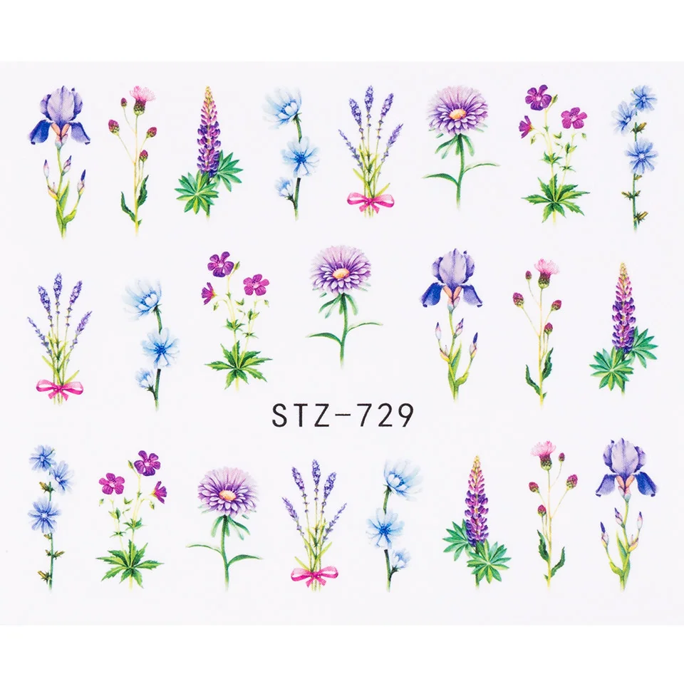 Tatuaj Unghii LUXORISE Flower Night, STZ-729