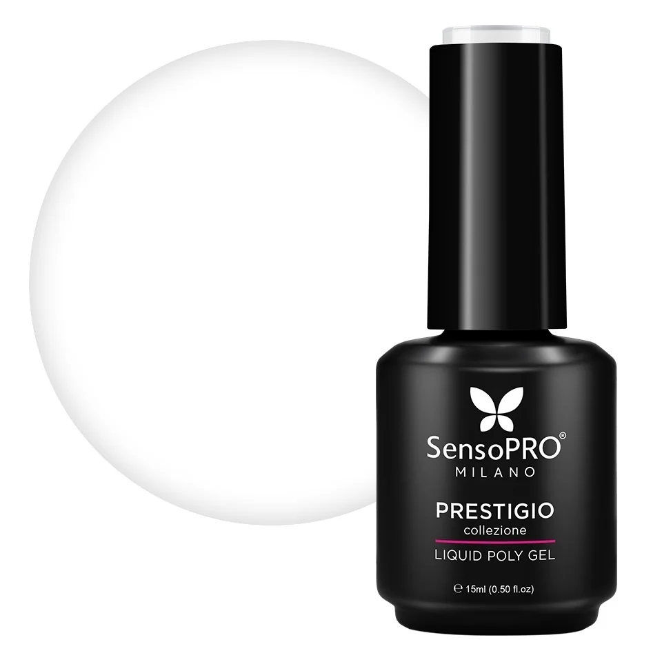 Polygel Lichid SensoPRO Milano PRESTIGIO, Clear Pure, 15ml
