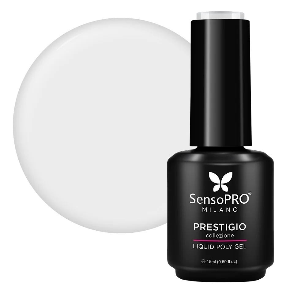 Polygel Lichid SensoPRO Milano PRESTIGIO, Milky White, 15ml