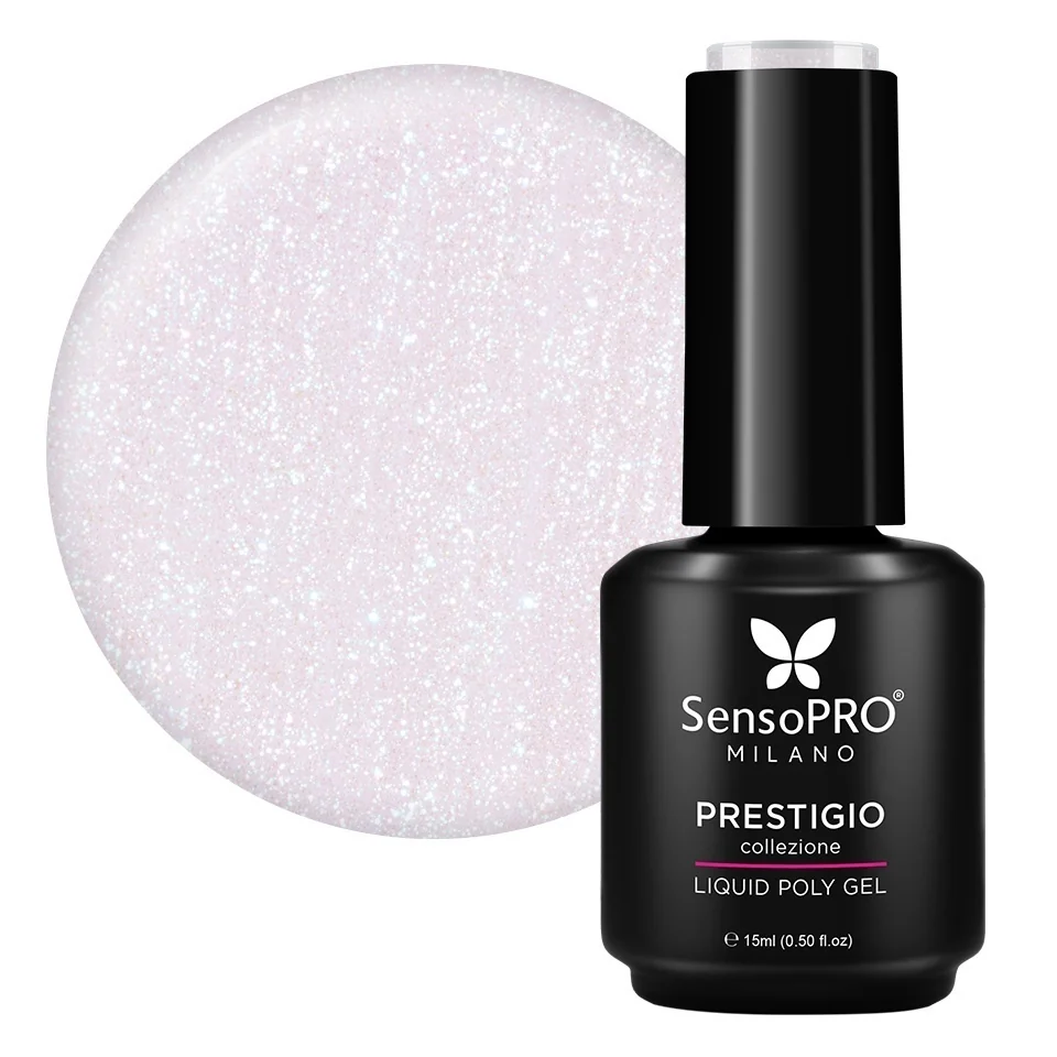 Polygel Lichid SensoPRO Milano PRESTIGIO, Silk Orchid, 15ml