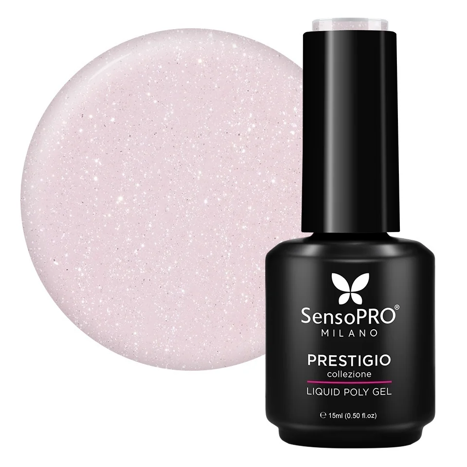 Polygel Lichid SensoPRO Milano PRESTIGIO, Milky Coral, 15ml