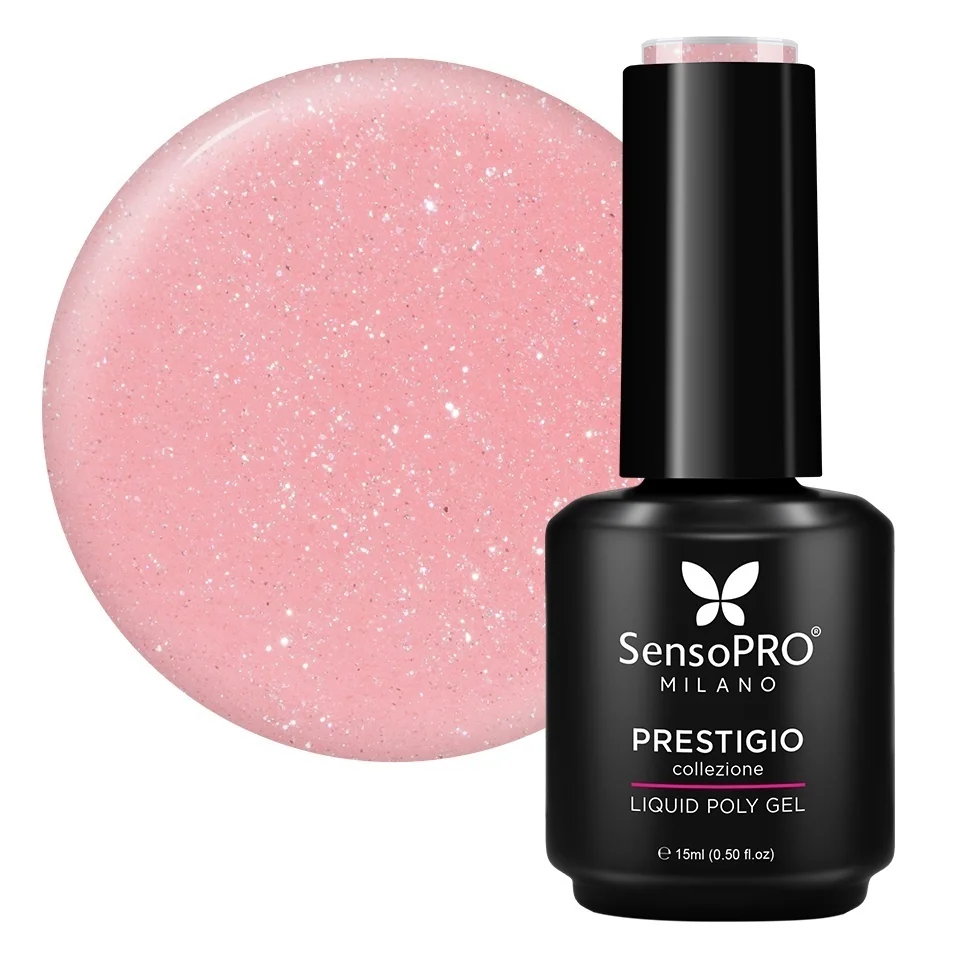 Polygel Lichid SensoPRO Milano PRESTIGIO, Vintage Rose, 15ml